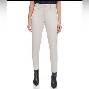NWT Calvin Klein Faux Pocketed Slim Leg Full Length Pant.